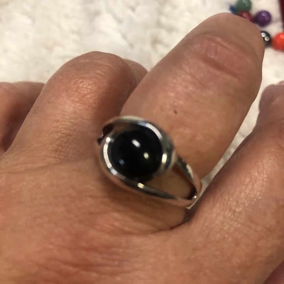 Sterling silver interchangeable marble stone ring - Picture 5 of 11